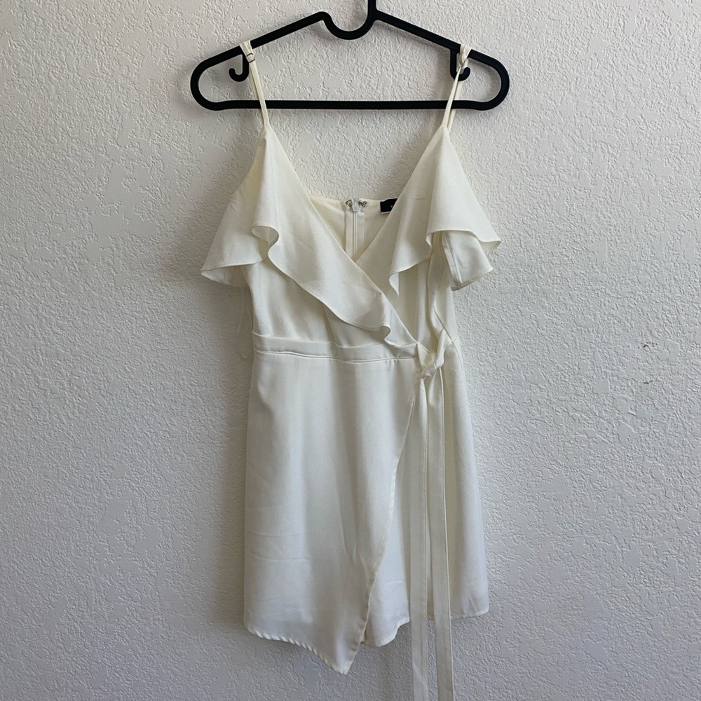 Forever 21 White Front Tie Romper - Lightly Worn